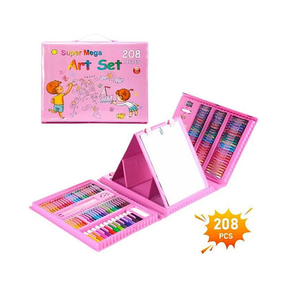 SET KIT DIBUJO NIÑOS 208 PIEZAS